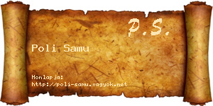 Poli Samu névjegykártya